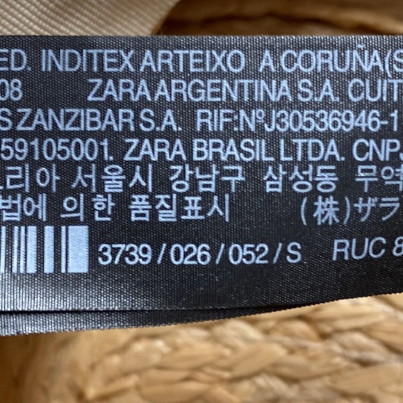 NWT. Zara Natural Raffia Hat with a Contrast Band. Size S. - Picture 8 of 10